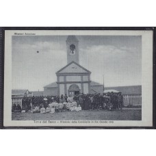 INDIOS ONAS MISION DE LA CANDELARIA TIERRA DEL FUEGO ANTIGUA TARJETA POSTAL